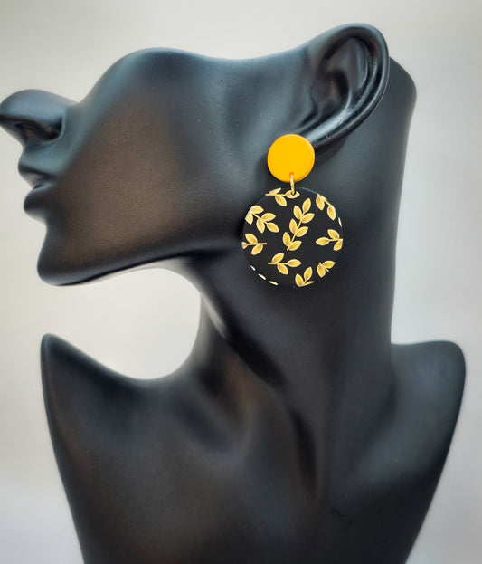 Leaf-Pattern Polymer Clay Dangles
