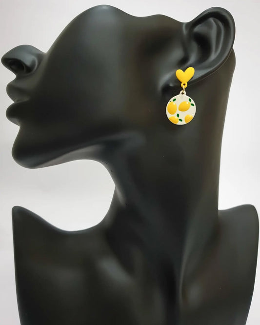 Spring Yellow Lemon Drop Earrings