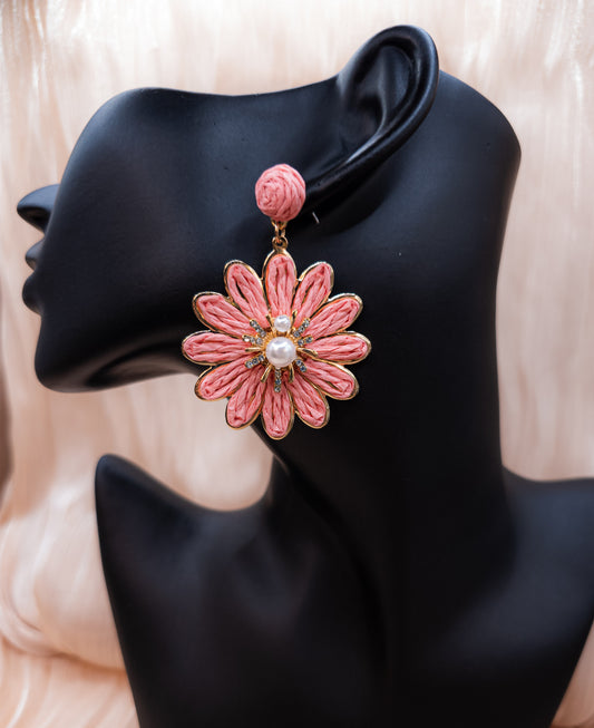 Bohemian Beach Floral Drop Earrings