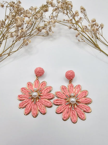 Bohemian Beach Floral Drop Earrings