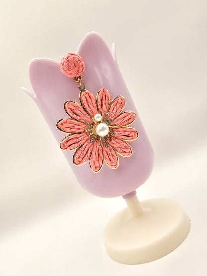 Bohemian Beach Floral Drop Earrings