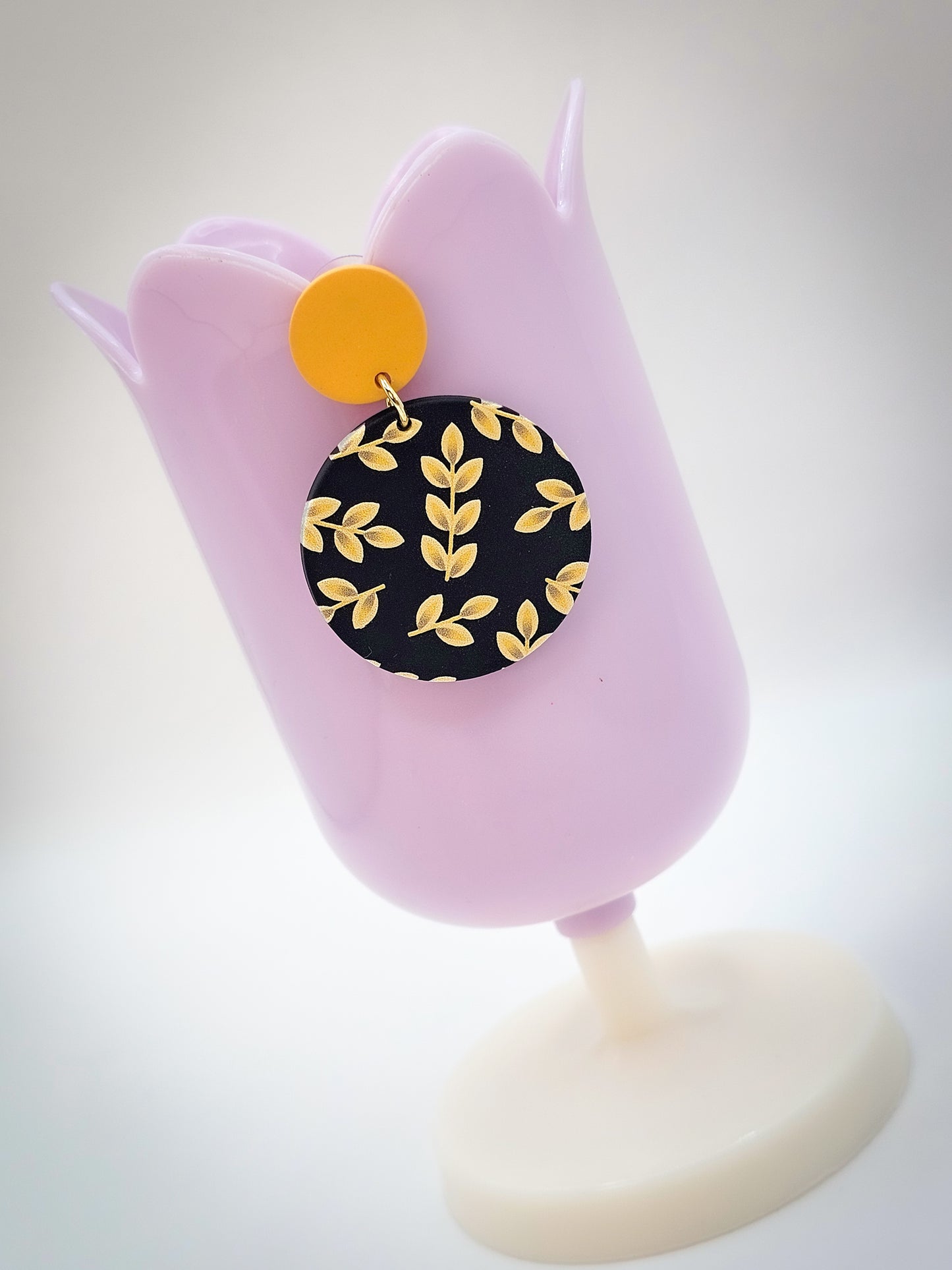 Leaf-Pattern Polymer Clay Dangles