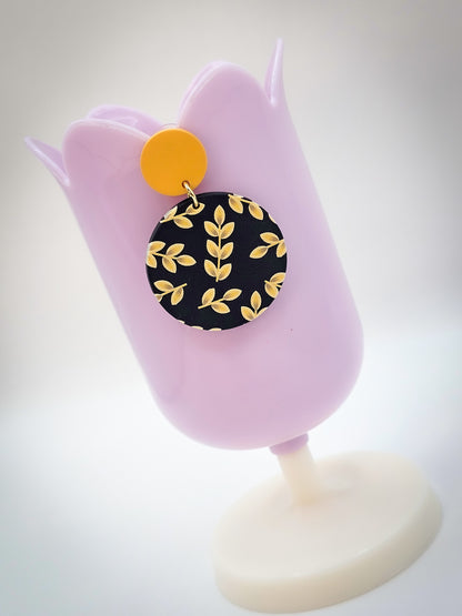 Leaf-Pattern Polymer Clay Dangles