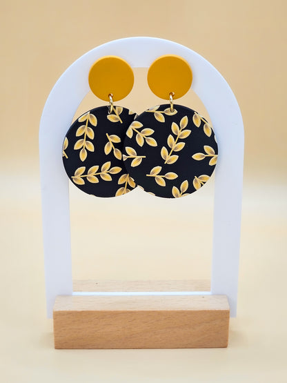 Leaf-Pattern Polymer Clay Dangles