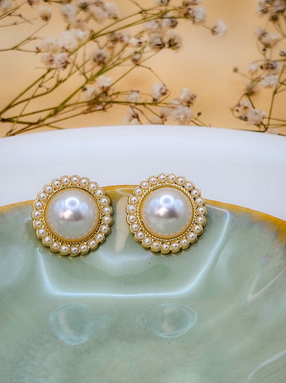 Vintage Luxe Legacy Pearl Studs