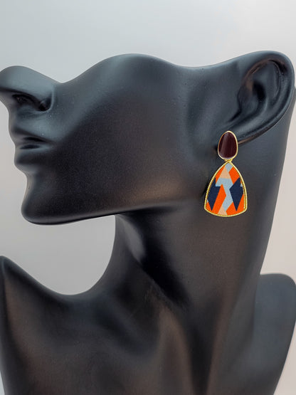 Electric Drape Drop Earrings
