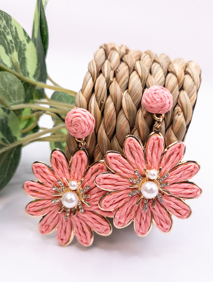 Bohemian Beach Floral Drop Earrings